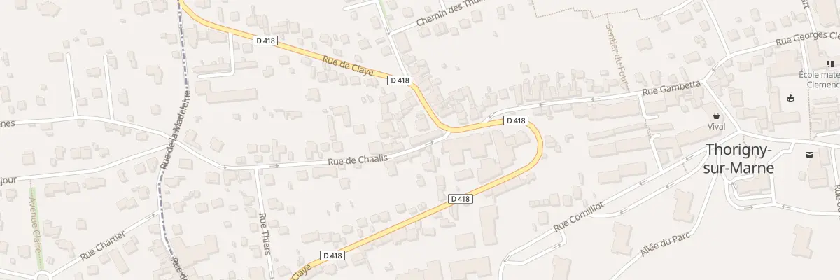 Plan du 2T Rue de Chaalis à Thorigny-sur-Marne