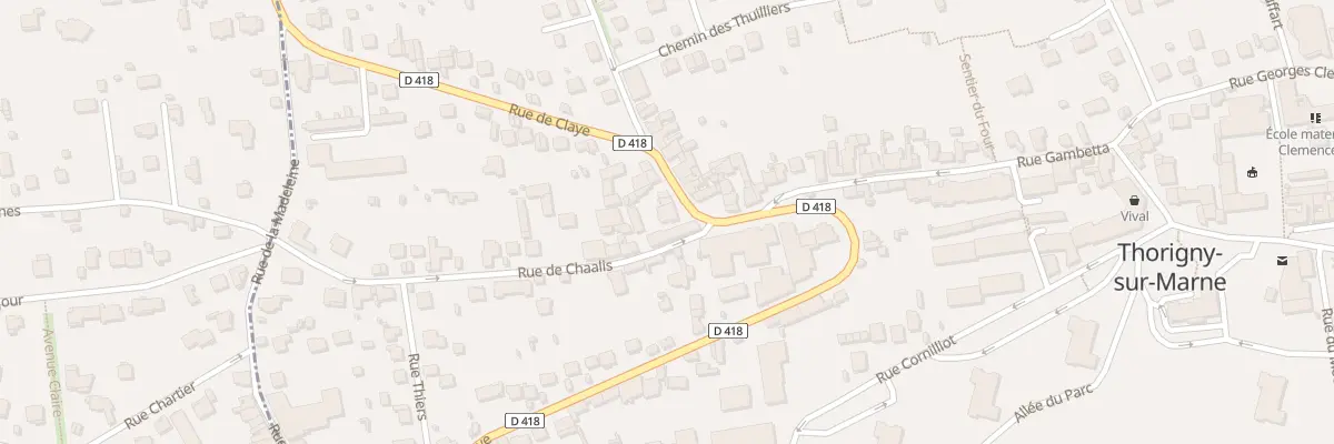 Plan du 39 Rue de Claye à Thorigny-sur-Marne
