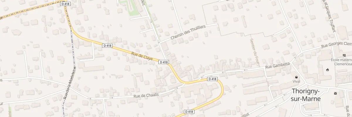 Plan du 64 Rue de Claye à Thorigny-sur-Marne