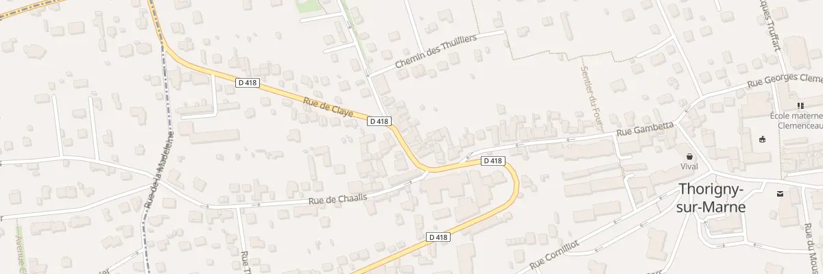Plan du 60 Rue de Claye à Thorigny-sur-Marne