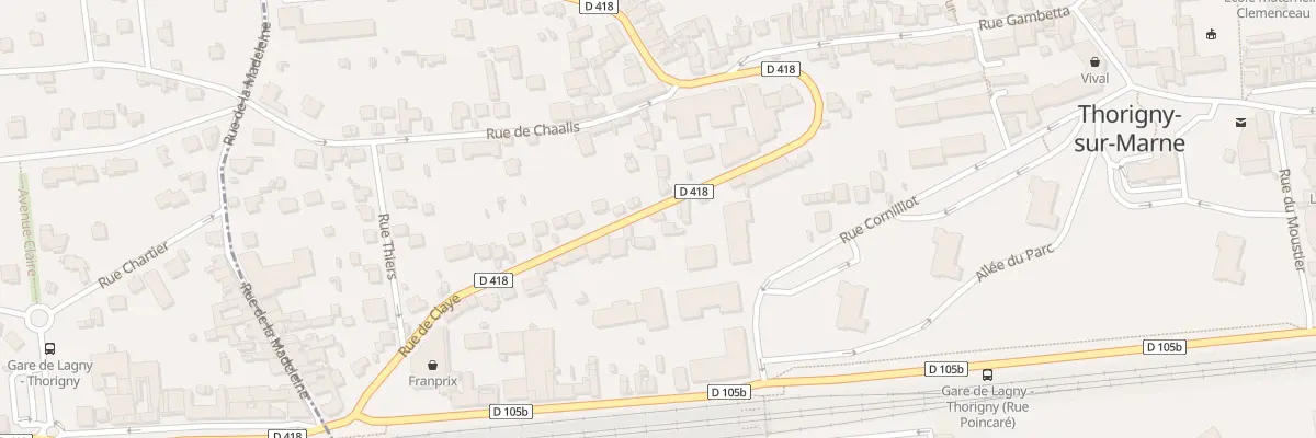 Plan du 24B Rue de Claye à Thorigny-sur-Marne