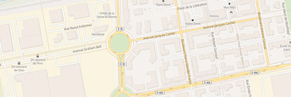 Plan du 1 All de la Resistance à Bussy-Saint-Georges