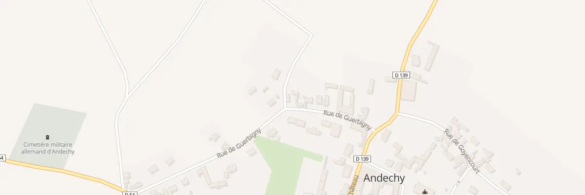 Plan du 13 Rue de Guerbigny à Andechy