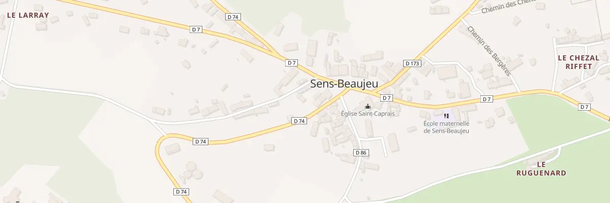 Plan du 32 Le Bourg à Sens-Beaujeu