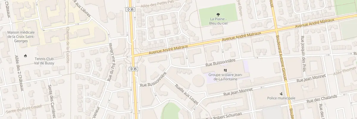 Plan du 10 Av André Malraux à Bussy-Saint-Georges