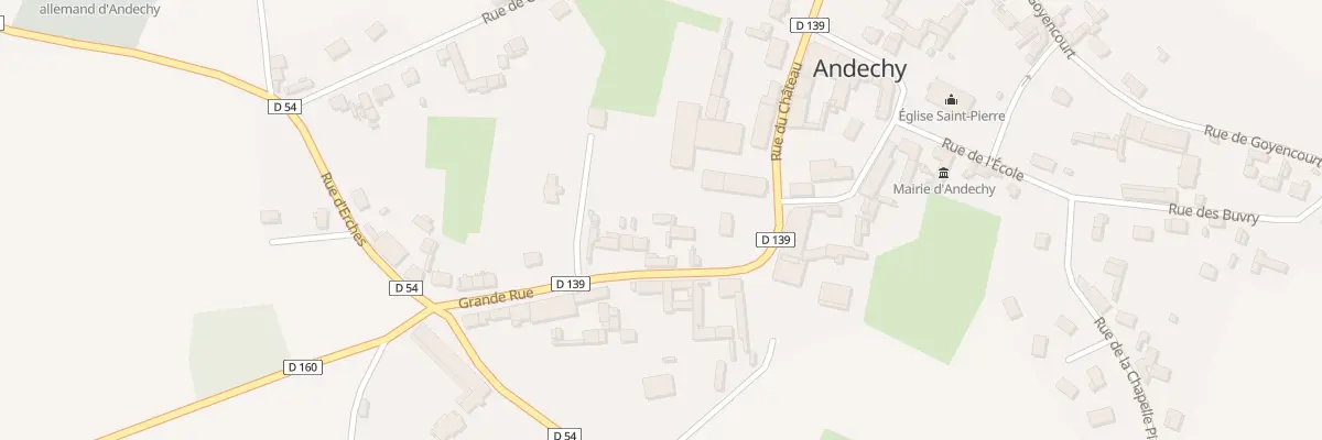 Plan du 3 Gr Gde Rue à Andechy