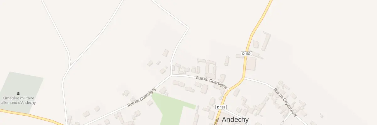 Plan du 9 Rue de Guerbigny à Andechy