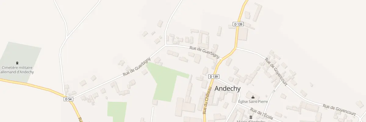 Plan du 6 Rue de Guerbigny à Andechy