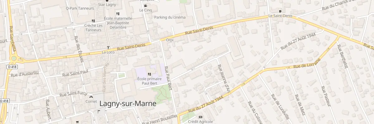 Plan du 5 Rue Jeanne d’Arc à Lagny-sur-Marne