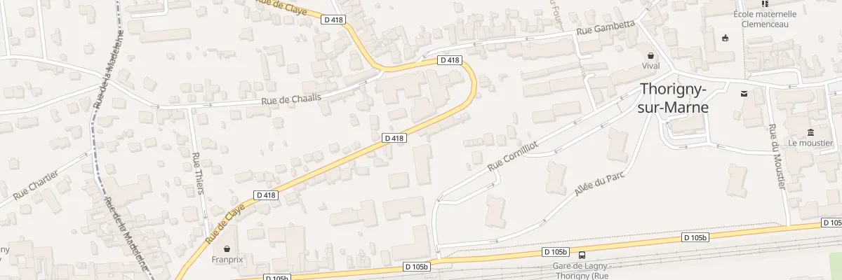 Plan du 30 Rue de Claye à Thorigny-sur-Marne