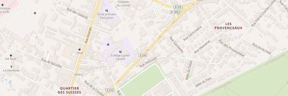 Plan du 67T Rue Aristide Briand à Fontainebleau