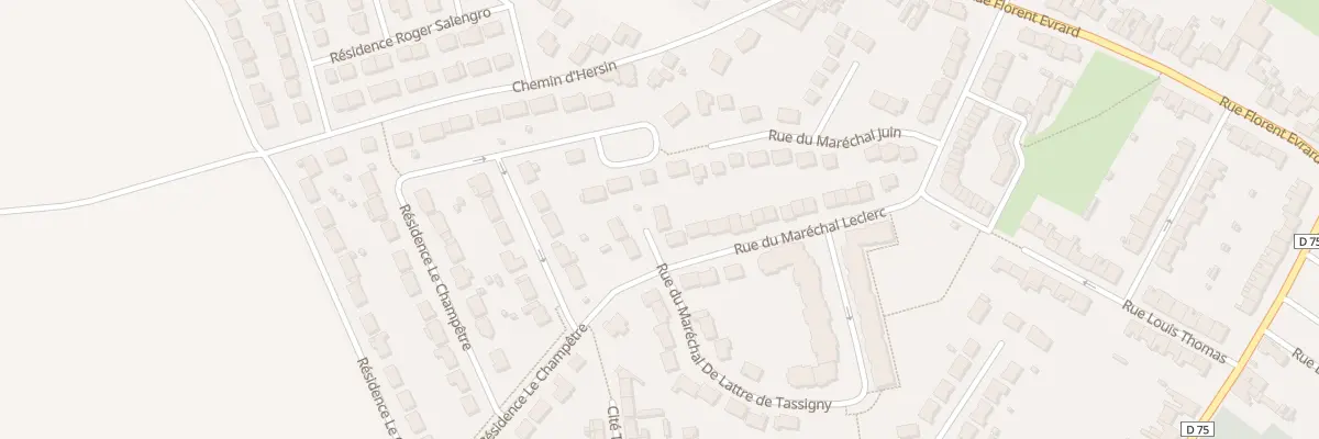 Plan du 16 Rue de Lattre de Tassigny à Mazingarbe