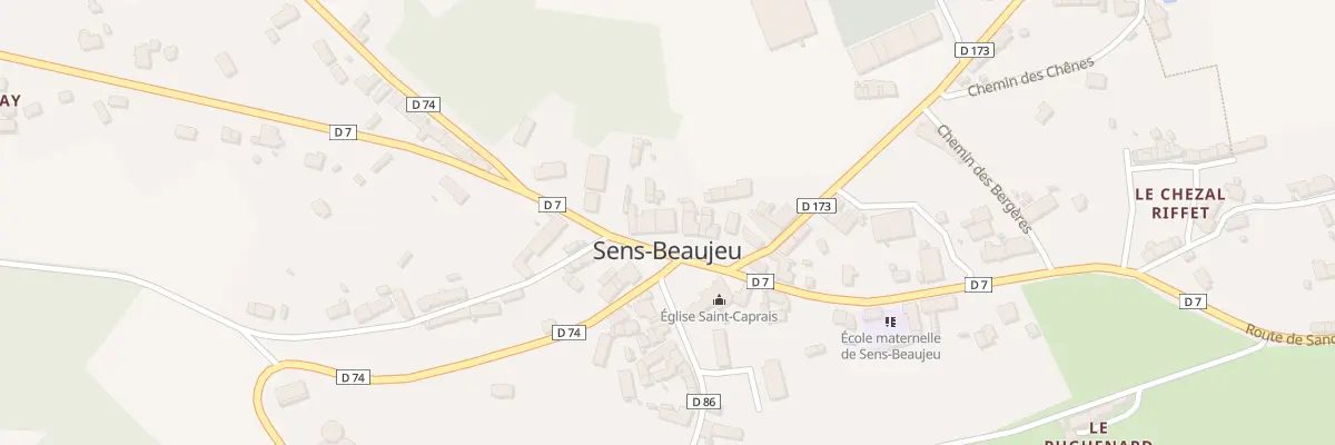 Plan du 7 Pl de l’Eglise à Sens-Beaujeu