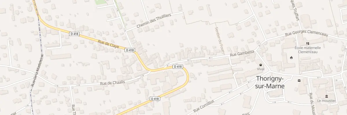 Plan du 50 Rue Gambetta à Thorigny-sur-Marne