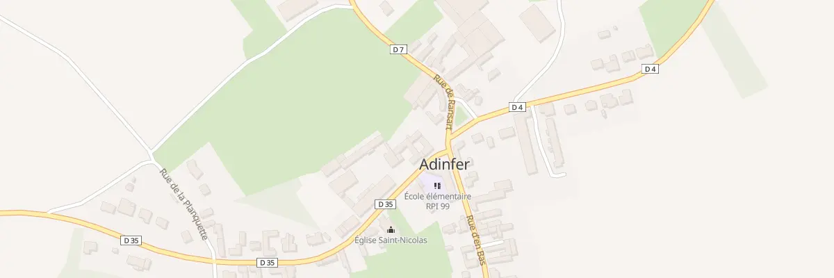 Plan du 2 Rue de l’Eglise à Adinfer