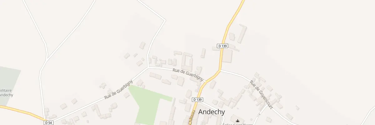 Plan du 3 Rue de Guerbigny à Andechy