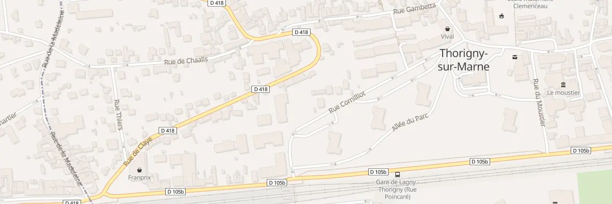 Plan du 36 Rue de Claye à Thorigny-sur-Marne