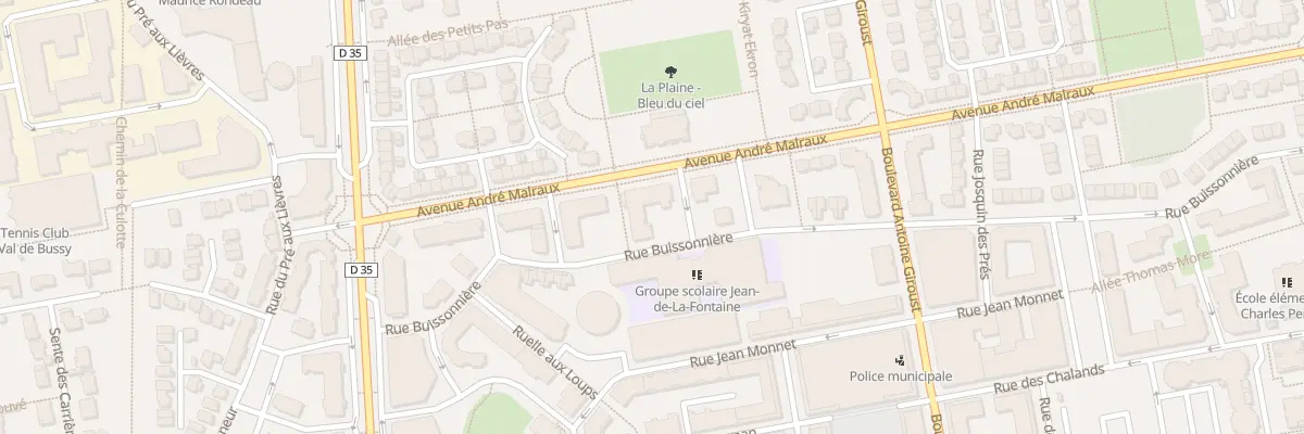 Plan du 12B Av André Malraux à Bussy-Saint-Georges
