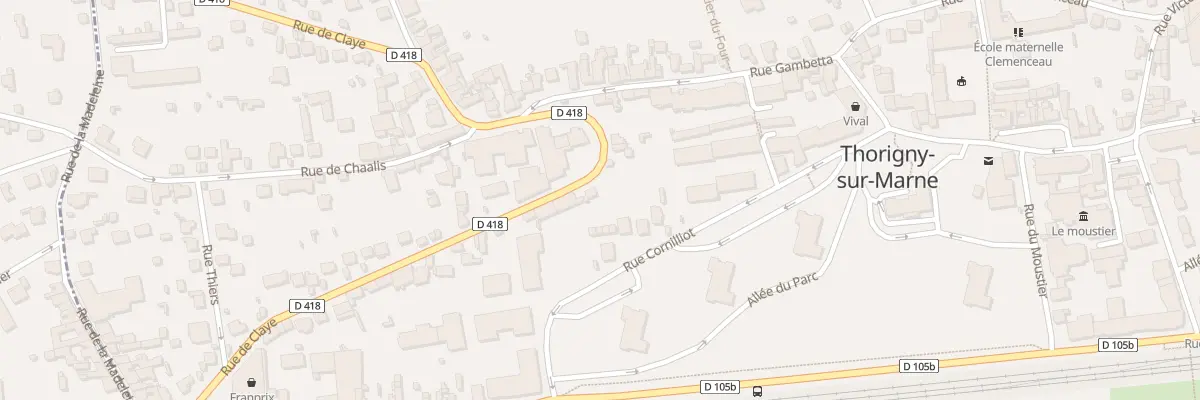 Plan du 38 Rue de Claye à Thorigny-sur-Marne