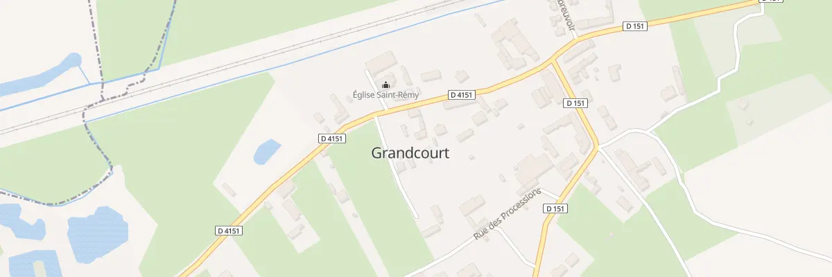 Plan du 2 Rue de l’Eglise à Grandcourt