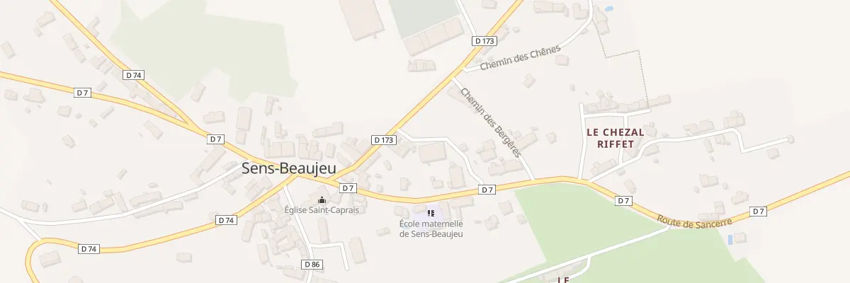 Plan du 8 Rte de Menetou à Sens-Beaujeu