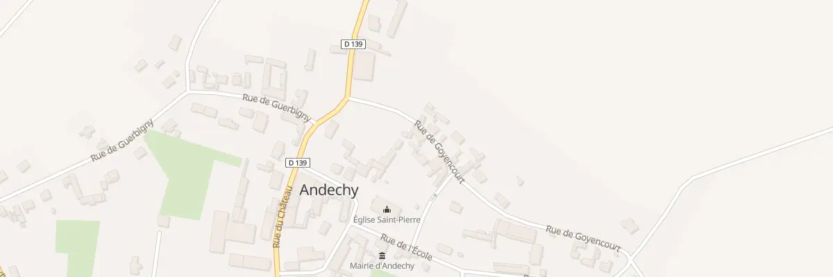 Plan du 1 Rue de Goyencourt à Andechy