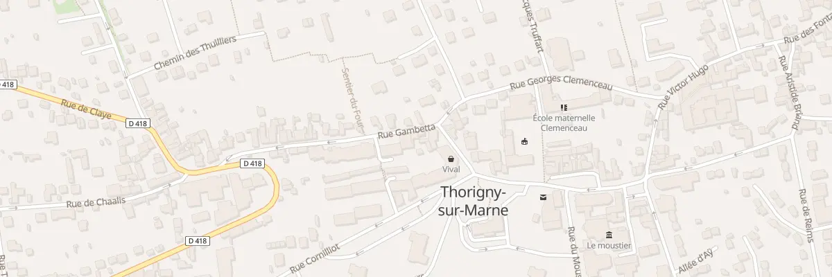 Plan du 9 Rue Gambetta à Thorigny-sur-Marne