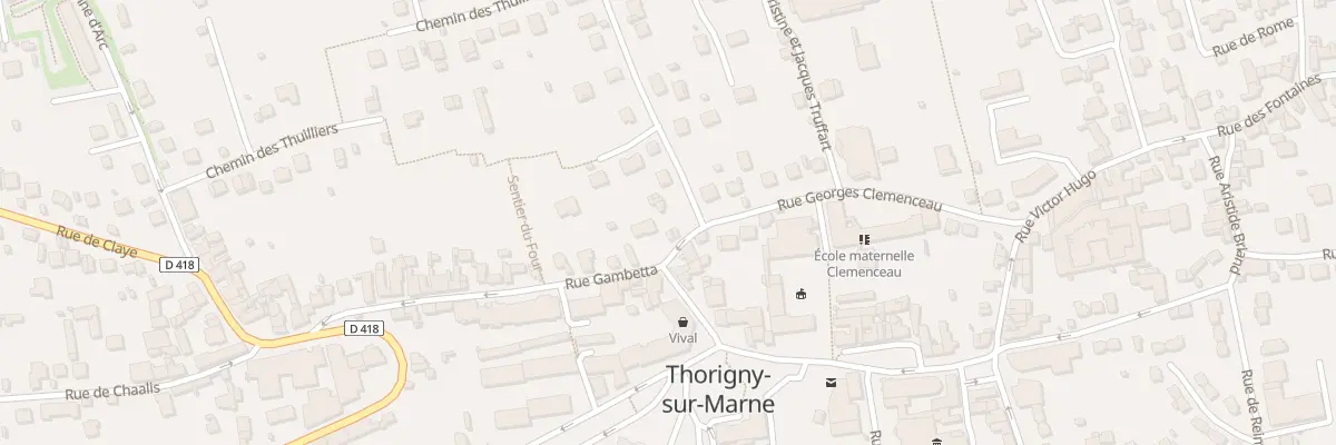 Plan du 26 Rue Georges Clémenceau à Thorigny-sur-Marne