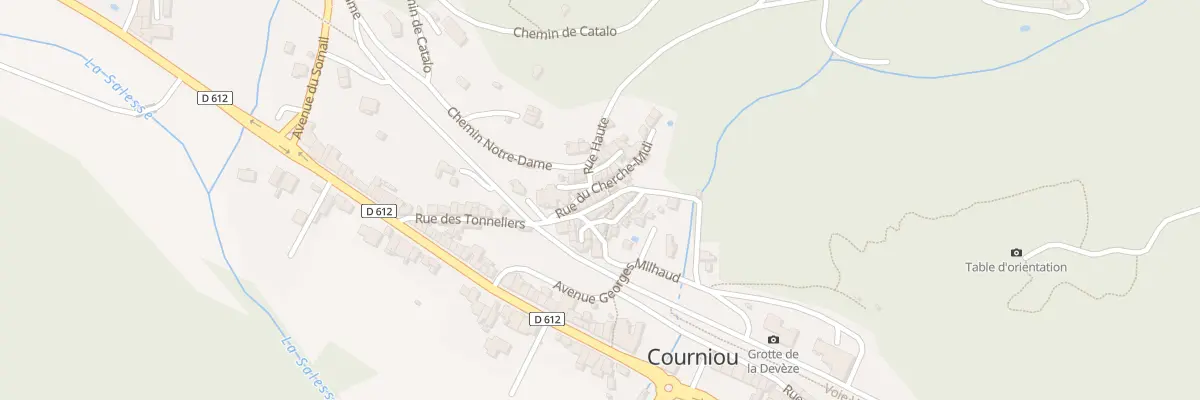 Plan du 1 Rue des Castaniaïres à Courniou