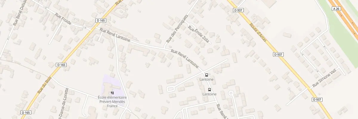 Plan du 18 Rue Rene Lantoine à Aix-Noulette