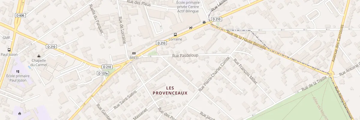 Plan du 14 Rue Pasdeloup à Fontainebleau