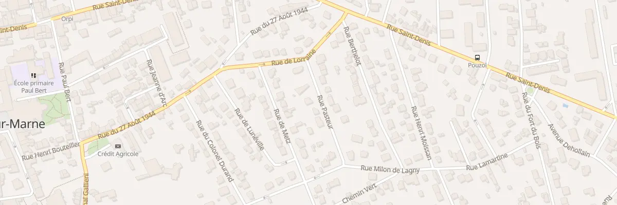 Plan du 6 Rue Pasteur à Lagny-sur-Marne