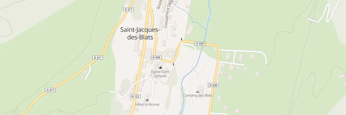 Plan du 1 Rte de la Gare à Saint-Jacques-des-Blats
