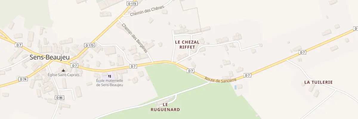 Plan du 1 Che du Chezal Riffet à Sens-Beaujeu