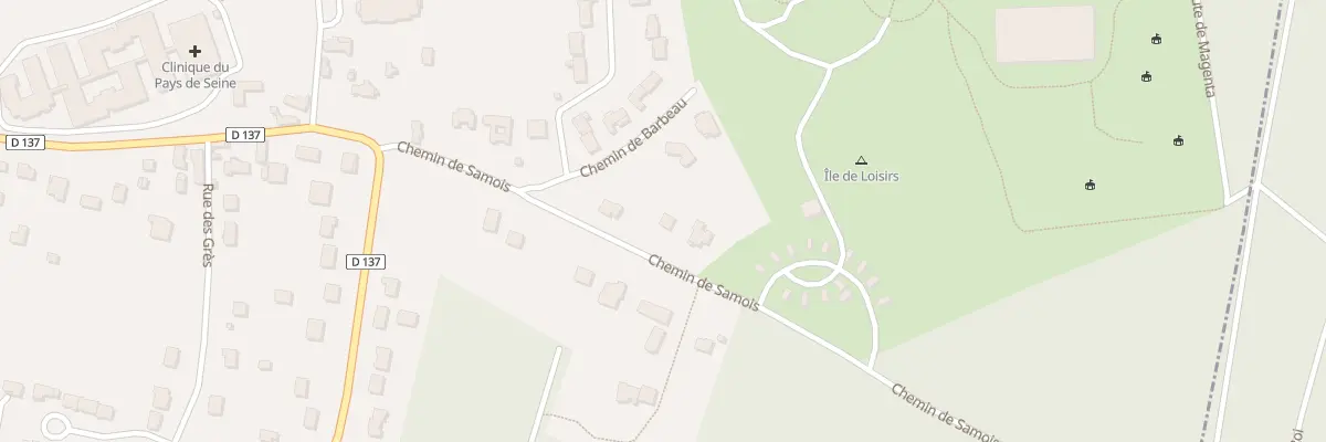 Plan du 11 Che de Samois à Bois-le-Roi