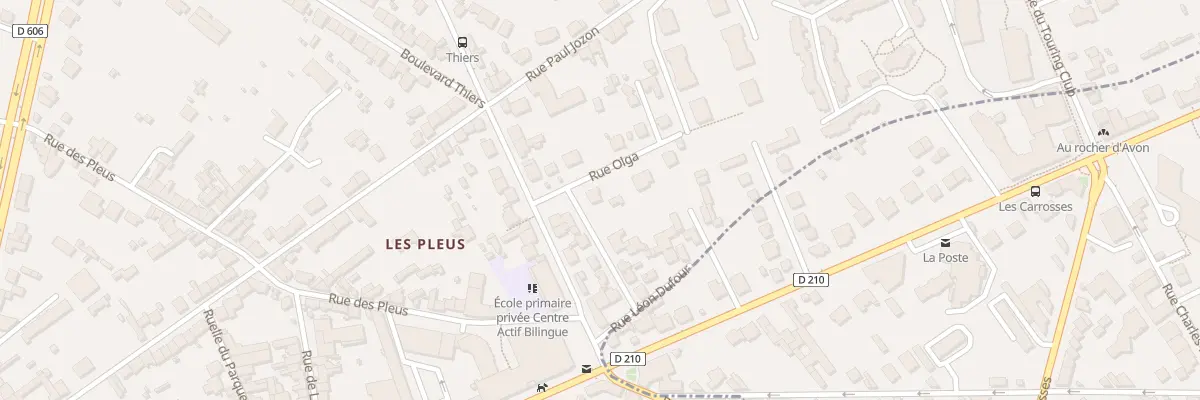 Plan du 12 All des Roches Roses à Fontainebleau