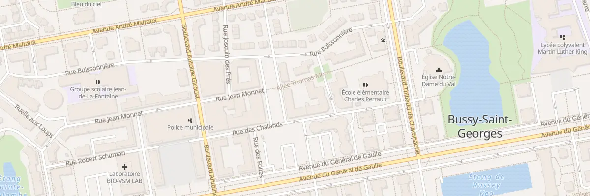 Plan du 3 Pl Jacques Prévert à Bussy-Saint-Georges