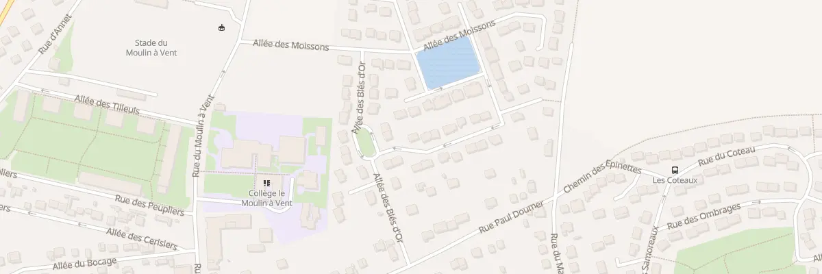 Plan du 1 All des Semailles à Thorigny-sur-Marne