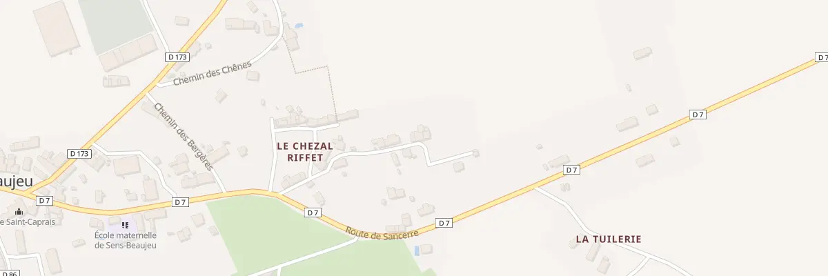 Plan du 25 Che du Chezal Riffet à Sens-Beaujeu