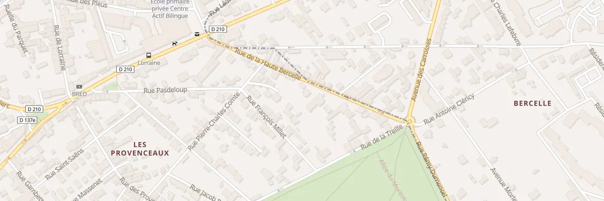 Plan du 22 Rue de la Haute Bercelle à Fontainebleau