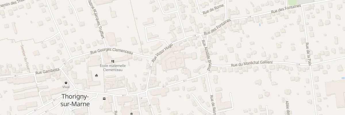 Plan du 14 Rue Victor Hugo à Thorigny-sur-Marne
