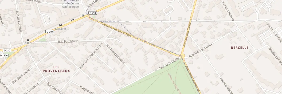Plan du 24 Rue de la Haute Bercelle à Fontainebleau
