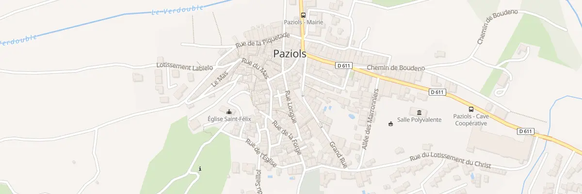 Plan du 9988 Rue Longue à Paziols