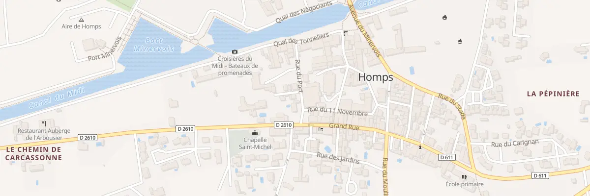 Plan du 3 Rue du Port à Homps