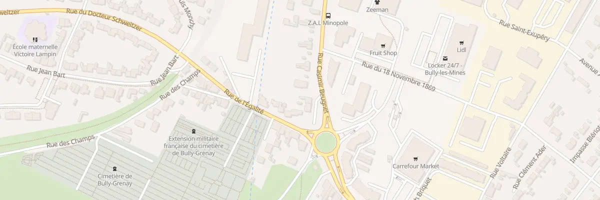 Plan du 25 Rue Casimir Beugnet à Bully-les-Mines