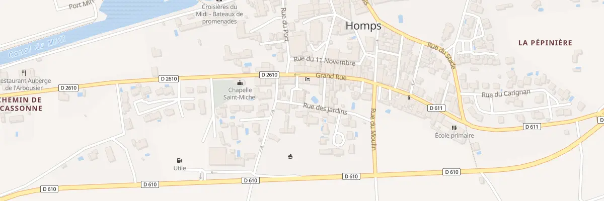 Plan du 7 Rue des Jardins à Homps