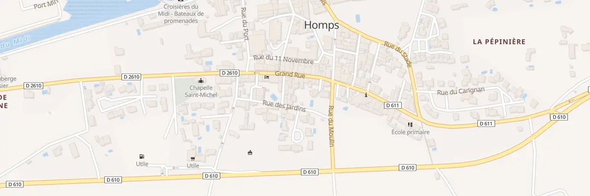 Plan du 13 Rue des Jardins à Homps