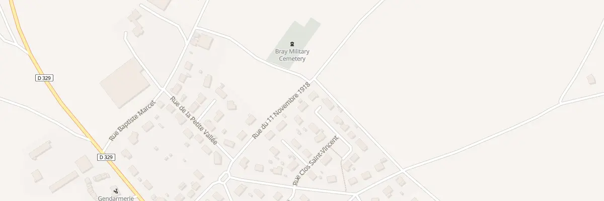 Plan du 10 Rue Clos Saint Vincent à Bray-sur-Somme