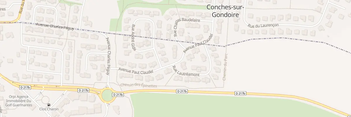 Plan du 17 Av Paul Claudel à Guermantes