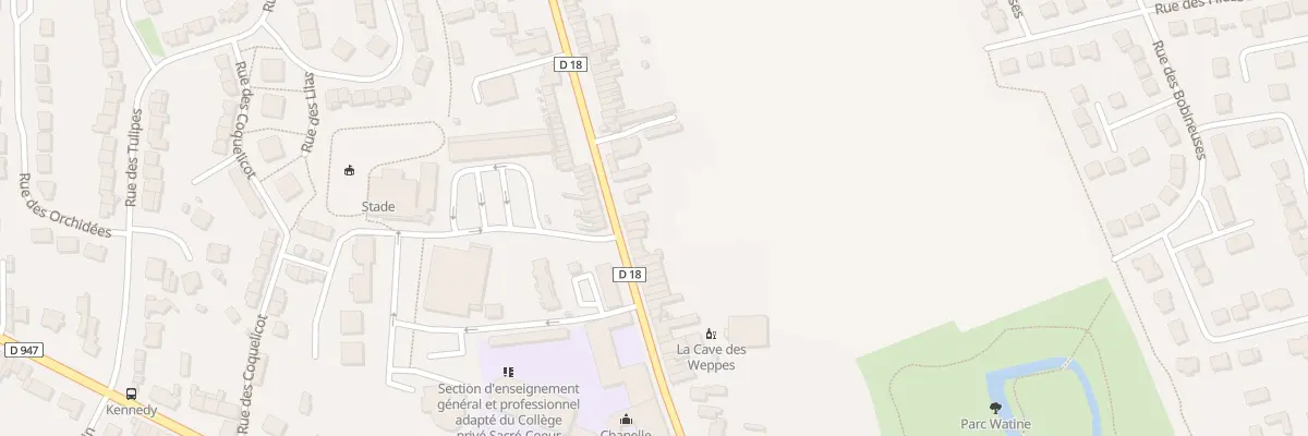 Plan du 74 Rue du College à Estaires